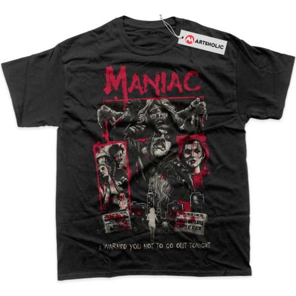 Maniac Shirt, Horror Shirt, Halloween Shirt, Graphic Tee