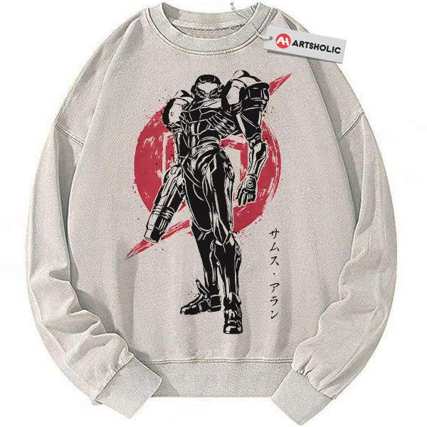 Samus Aran Sweatshirt, Metroid Sweatshirt, Game Sweatshirt, Vintage Sweater