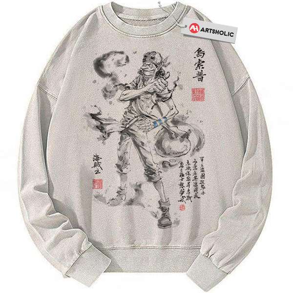 Usopp Sweatshirt, One Piece Sweatshirt, Anime Sweatshirt, Vintage Sweater