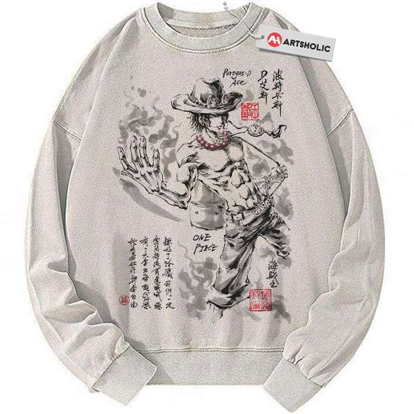 Portgas D Ace Sweatshirt, One Piece Sweatshirt, Anime Sweatshirt, Vintage Sweatshirt