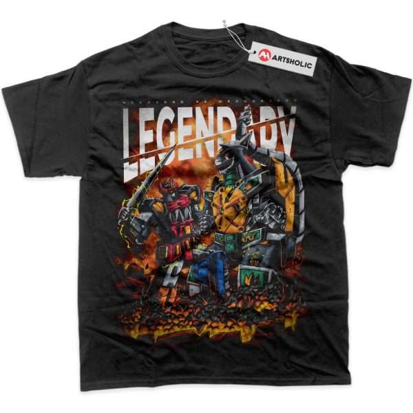 Megazord vs Dragonzord Shirt, Power Rangers Shirt, Animated Shirt, Graphic Tee