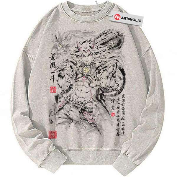 Arataki Itto Sweatshirt, Genshin Impact Sweatshirt, Game Sweatshirt, Vintage Sweater