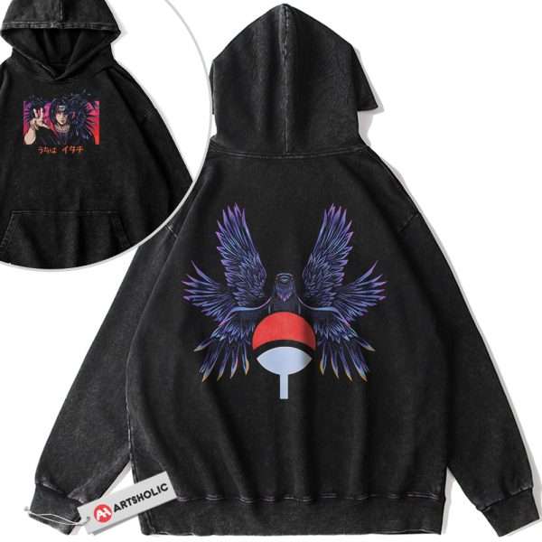 Itachi Uchiha Hoodie, Naruto Hoodie, Anime Hoodie, Vintage Hoodie 2-Sided