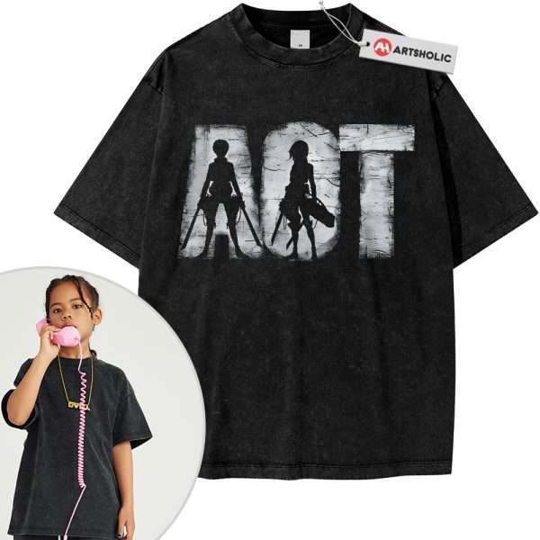 Attack On Titan Tee For Kids, AOT Tee For Kids, Anime Tee For Kids, Vintage Tee For Kids