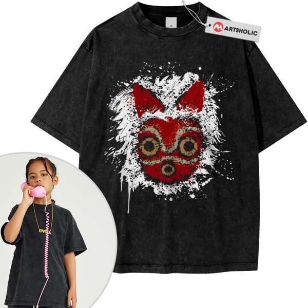 Princess Mononoke Tee For Kids, Studio Ghibli Tee For Kids, Anime Tee For Kids, Vintage Tee For Kids