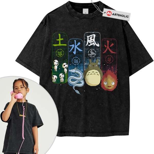 Studio Ghibli Tee For Kids, Anime Tee For Kids, Vintage Tee For Kids