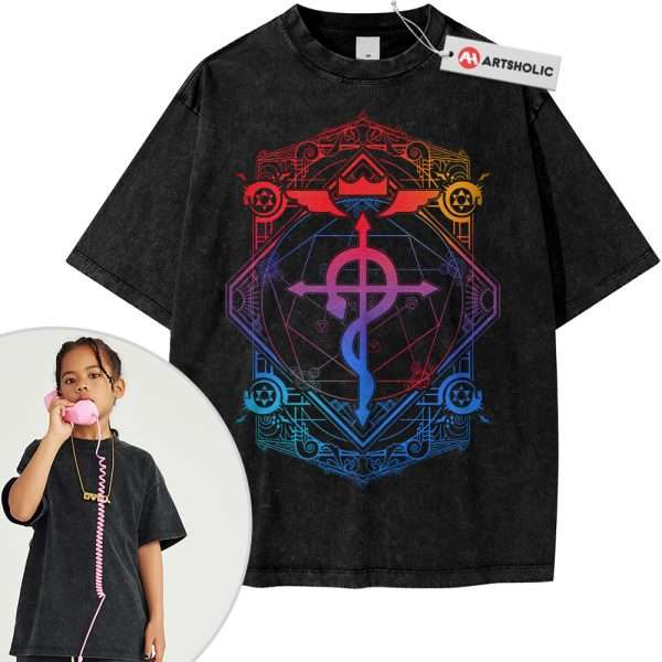 Fullmetal Alchemist Tee For Kids, Anime Tee For Kids, Vintage Tee For Kids