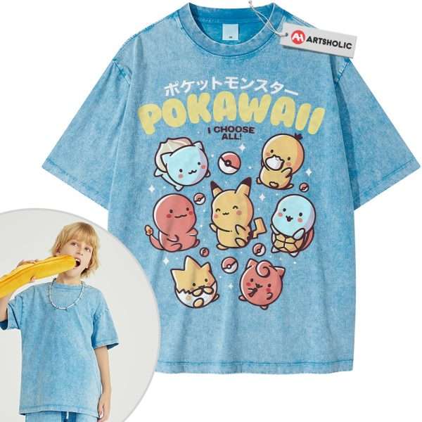 Pokemon Shirt For Kids, Anime Shirt For Kids, Vintage Tee For Kids