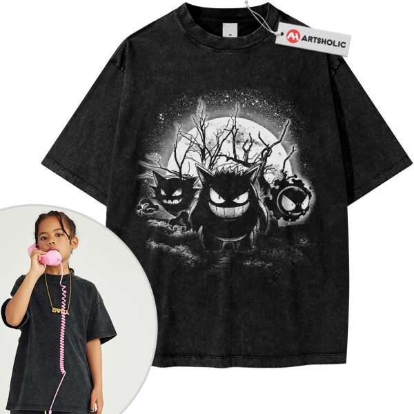 Pokemon Tee For Kids, Gengar Tee For Kids, Gatsly Tee For Kids, Haunter Tee For Kids, Anime Tee For Kids, Vintage Tee For Kids