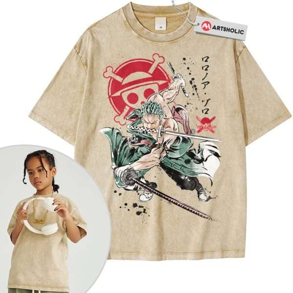 Roronoa Zoro Shirt For Kids, One Piece Shirt For Kids, Anime Shirt For Kids, Vintage Tee For Kids