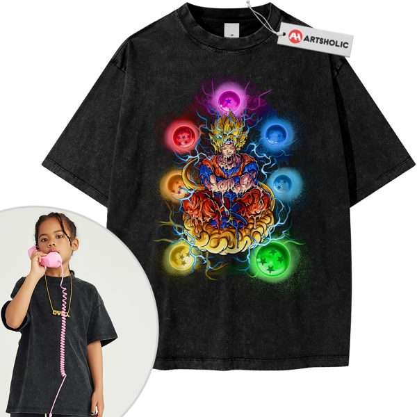 Son Goku Tee For Kids, Dragon Ball Z Tee For Kids, DBZ Tee For Kids, Anime Tee For Kids, Vintage Tee For Kids