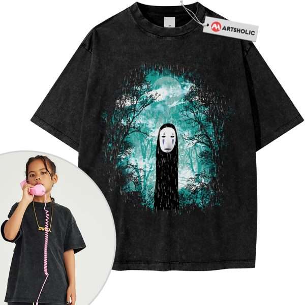 No Face Tee For Kids, Spirited Away Tee For Kids, Studio Ghibli Tee For Kids, Anime Tee For Kids, Vintage Tee For Kids