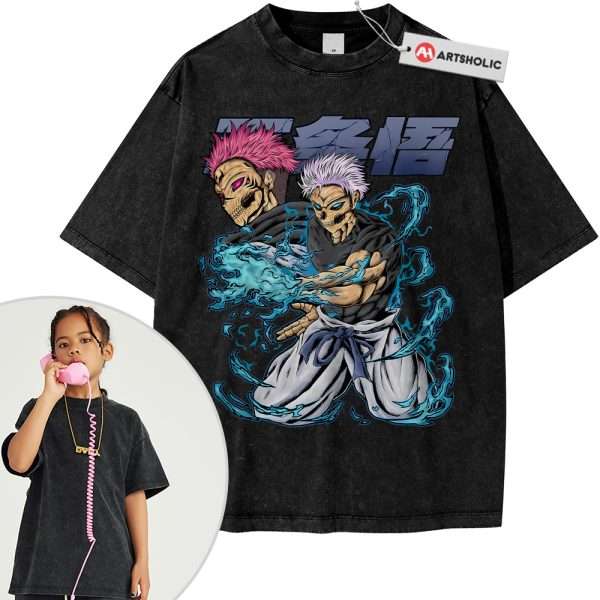 Satoru Gojo Tee For Kids, Sukuna Tee For Kids, Jujutsu Kaisen Tee For Kids, Anime Tee For Kids, Vintage Tee For Kids