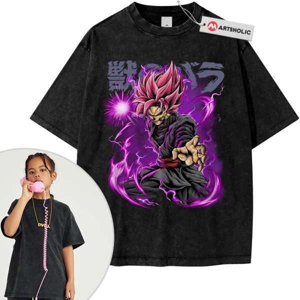 Goku Black Tee For Kids, Dragon Ball Z Tee For Kids, DBZ Tee For Kids, Anime Tee For Kids, Vintage Tee For Kids