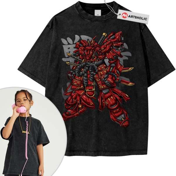 MSN-04 Sazabi Shirt For Kids, Gundam Shirt For Kids, Anime Shirt For Kids, Vintage T-Shirt For Kids