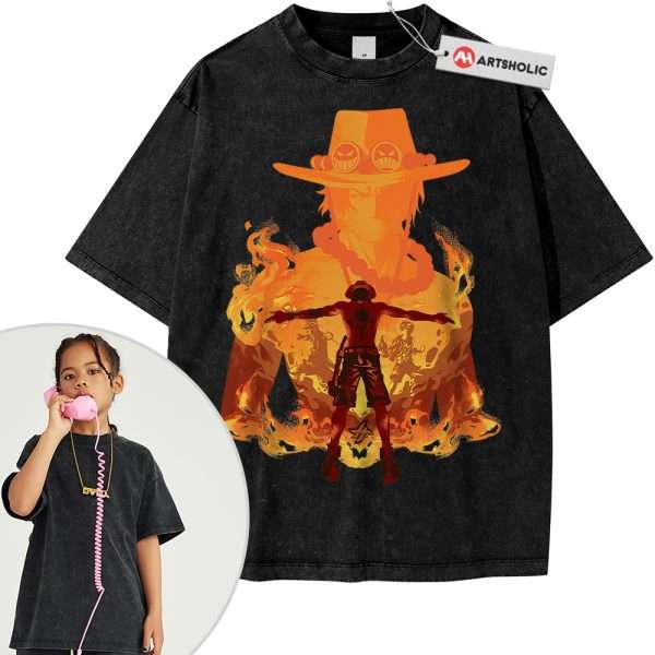 Portgas D Ace Shirt For Kids, One Piece Shirt For Kids, Anime Shirt For Kids, Vintage Tee For Kids