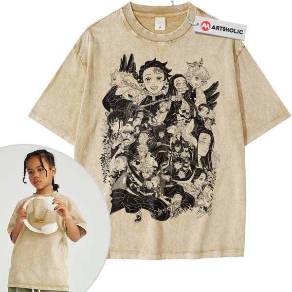 Demon Slayer Shirt For Kids, Anime Shirt For Kids, Vintage Tee For Kids