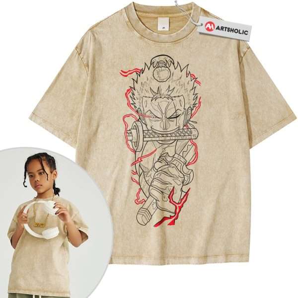 Roronoa Zoro Shirt For Kids, One Piece Shirt For Kids, Anime Shirt For Kids, Vintage Tee For Kids