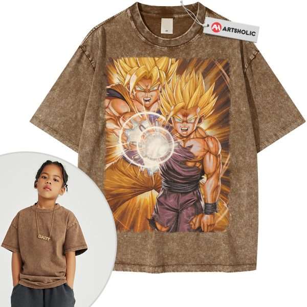 Son Goku and Gohan Shirt For Kids, Dragon Ball Shirt For Kids, Anime Shirt For Kids, Vintage Tee For Kids