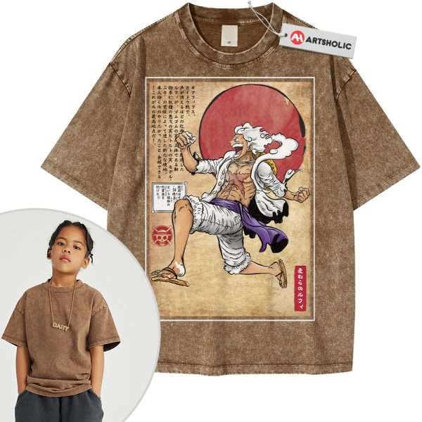 Monkey D Luffy Shirt For Kids, Luffy Gear 5 Shirt For Kids, One Piece Shirt For Kids, Anime Shirt For Kids, Vintage Tee For Kids