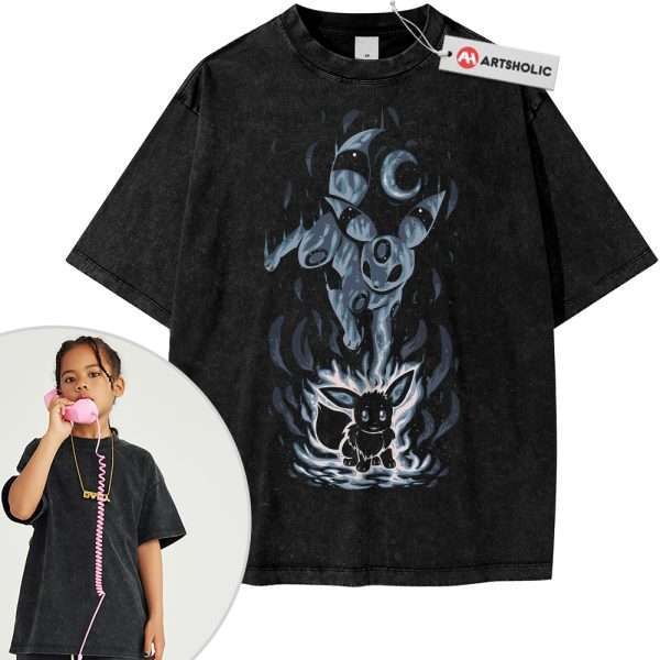 Umbreon Shirt For Kids, Eevee Shirt For Kids, Pokemon Shirt For Kids, Anime Shirt For Kids, Vintage Tee For Kids
