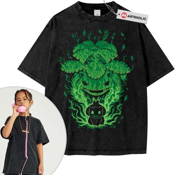 Bulbasaur Shirt For Kids, Venusaur Shirt For Kids, Pokemon Shirt For Kids, Anime Shirt For Kids, Vintage Tee For Kids