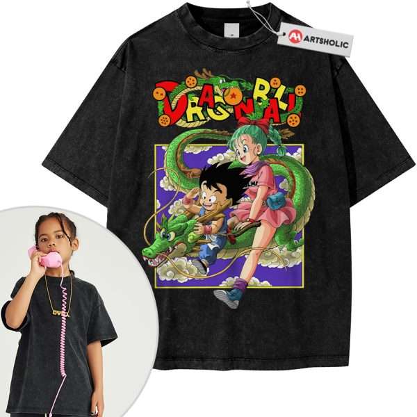 Son Goku Shirt For Kids, Bulma Shirt For Kids, Dragon Ball Shirt For Kids, DBZ Shirt For Kids, Anime Shirt For Kids, Vintage T-Shirt For Kids