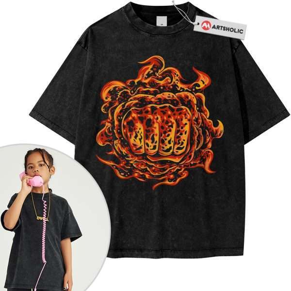 Akainu Magma Fist Shirt For Kids, One Piece Shirt For Kids, Anime Shirt For Kids, Vintage T-Shirt For Kids