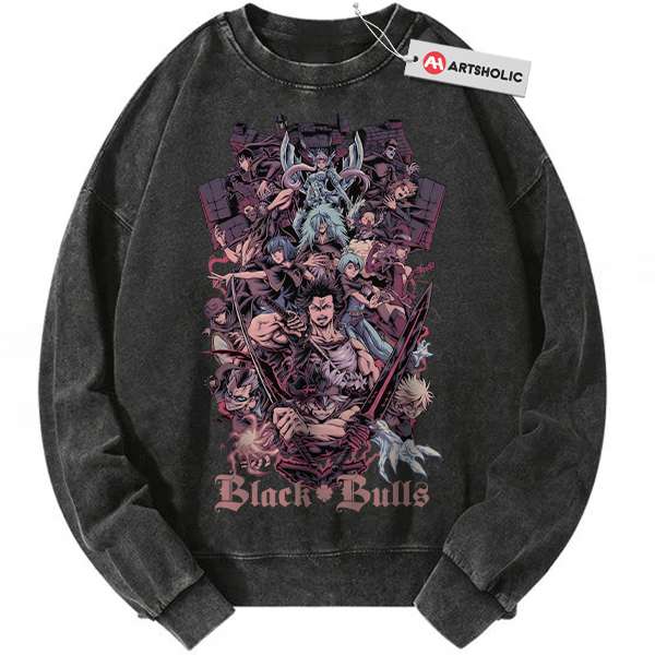 Black Bull - Black Clover Sweatshirt, Anime Sweatshirt, Vintage Sweatshirt