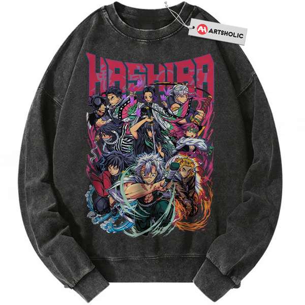 Hashira Sweatshirt, Demon Slayer Sweatshirt, Anime Sweatshirt, Vintage Sweatshirt