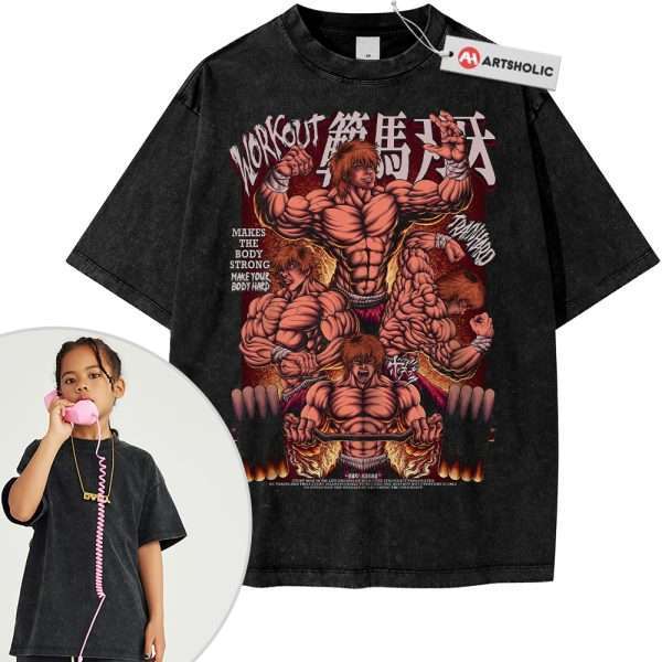 Baki Hanma Shirt For Kids, Anime Shirt For Kids, Vintage T-Shirt For Kids