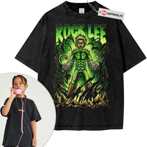 Rock Lee Shirt For Kids, Naruto Shirt For Kids, Anime Shirt For Kids, Vintage Tee For Kids