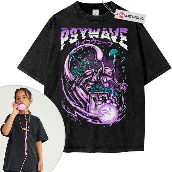 Mewtwo Shirt For Kids, Pokemon Shirt For Kids, Anime Shirt For Kids, Vintage T-Shirt For Kids