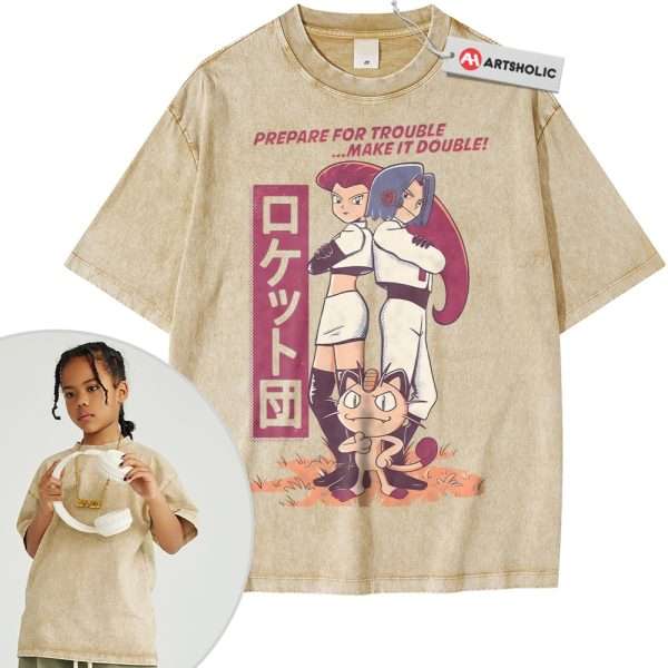 Team Rocket Shirt For Kids, Pokemon Shirt For Kids, Anime Shirt For Kids, Vintage T-Shirt For Kids