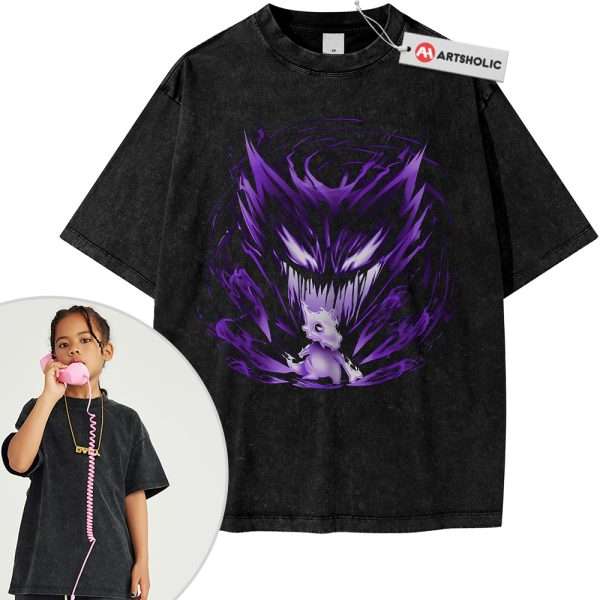 Cubone vs Haunter Shirt For Kids, Pokemon Shirt For Kids, Anime Shirt For Kids, Vintage Tee For Kids
