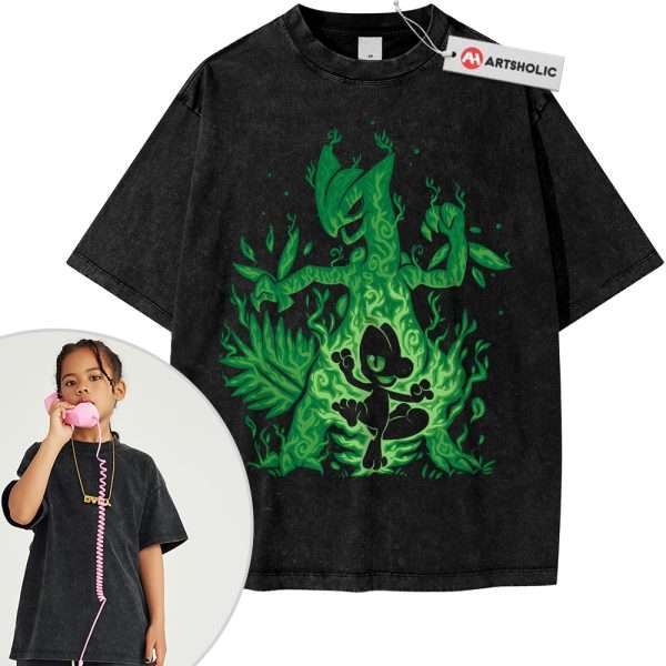 Treecko Shirt For Kids, Sceptile Shirt For Kids, Pokemon Shirt For Kids, Anime Shirt For Kids, Vintage T-Shirt For Kids