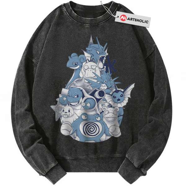 Water Class Pokemon Sweatshirt, Anime Sweatshirt, Vintage Sweatshirt
