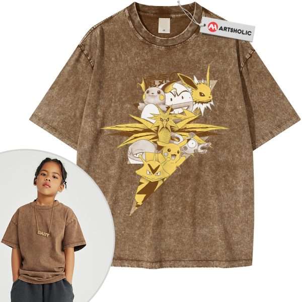 Electric Class Pokemon Shirt For Kids, Anime Shirt For Kids, Vintage T-Shirt For Kids