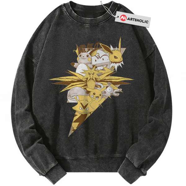 Electric Class Pokemon Sweatshirt, Anime Sweatshirt, Vintage Sweatshirt