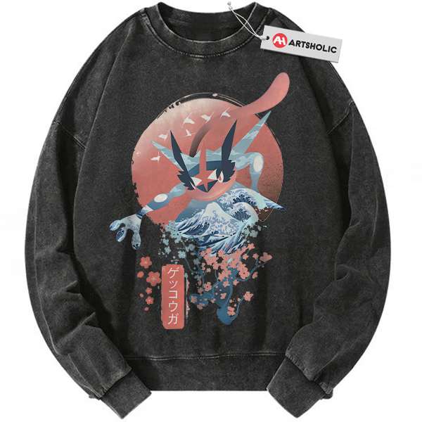 Greninja Sweatshirt, Pokemon Sweatshirt, Anime Sweatshirt, Vintage Sweatshirt
