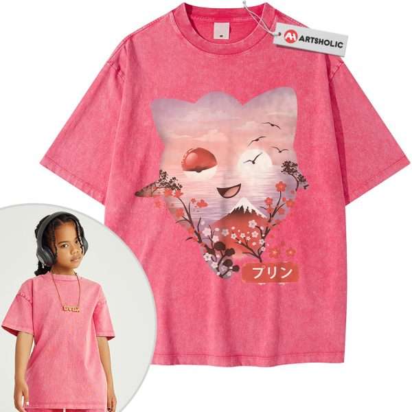 Jigglypuff Shirt For Kids, Pokemon Shirt For Kids, Anime Shirt For Kids, Vintage Tee For Kids