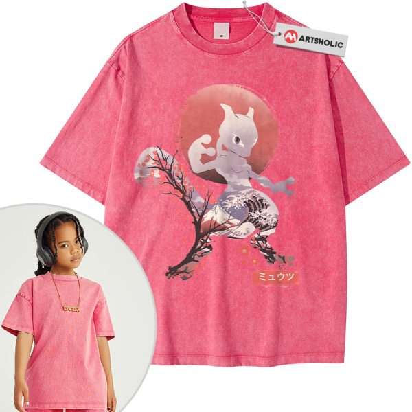 Mewtwo Shirt For Kids, Pokemon Shirt For Kids, Anime Shirt For Kids, Vintage T-Shirt For Kids