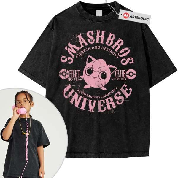 Jigglypuff Shirt For Kids, Pokemon Shirt For Kids, Anime Shirt For Kids, Vintage Tee For Kids
