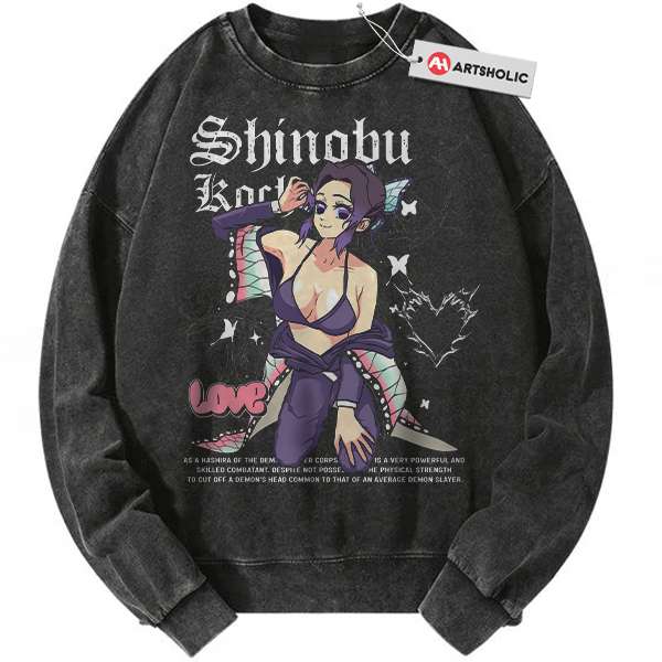 Shinobu Kocho Sweatshirt, Demon Slayer Sweatshirt, Anime Sweatshirt, Vintage Sweatshirt