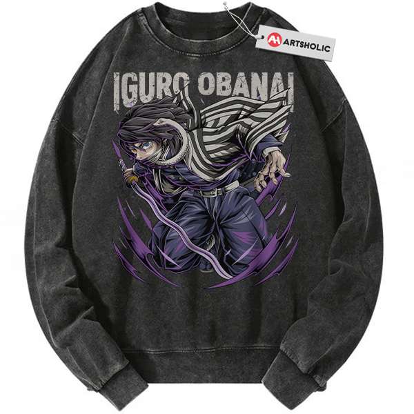 Obanai Iguro Sweatshirt, Demon Slayer Sweatshirt, Anime Sweatshirt, Vintage Sweatshirt