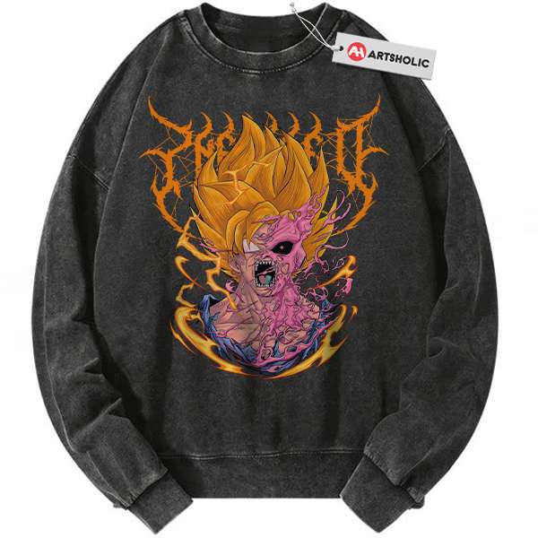 Son Goku vs Majin Buu Sweatshirt, Dragon Ball Sweatshirt, Anime Sweatshirt, Vintage Sweatshirt