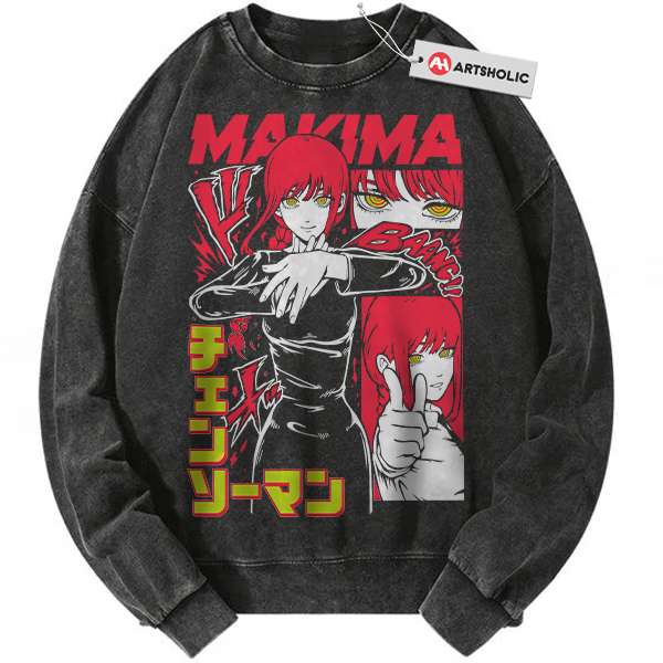 Makima Sweatshirt, Chainsaw Man Sweatshirt, Anime Sweatshirt, Vintage Sweatshirt