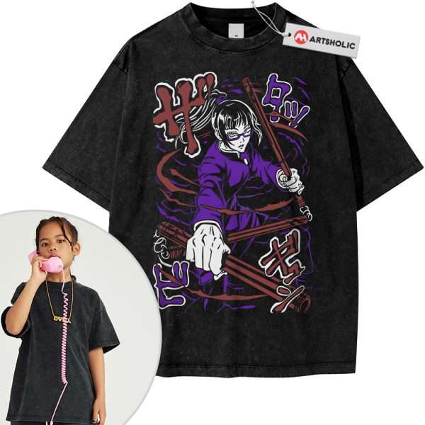 Maki Zenin Shirt For Kids, Jujutsu Kaisen Shirt For Kids, Anime Shirt For Kids, Vintage Tee For Kids