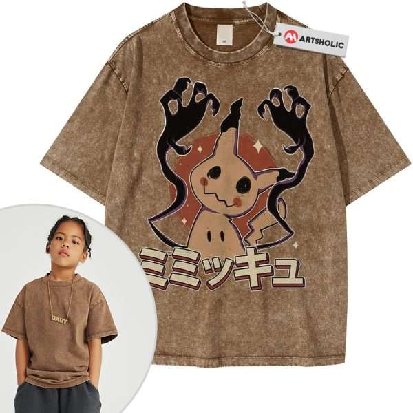 Mimikyu Shirt For Kids, Pokemon Shirt For Kids, Anime Shirt For Kids, Vintage Tee For Kids