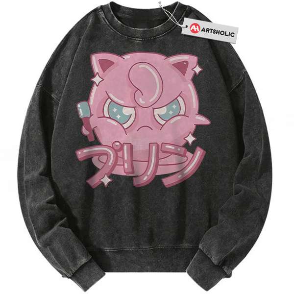 Jigglypuff Sweatshirt, Pokemon Sweatshirt, Anime Sweatshirt, Vintage Sweatshirt